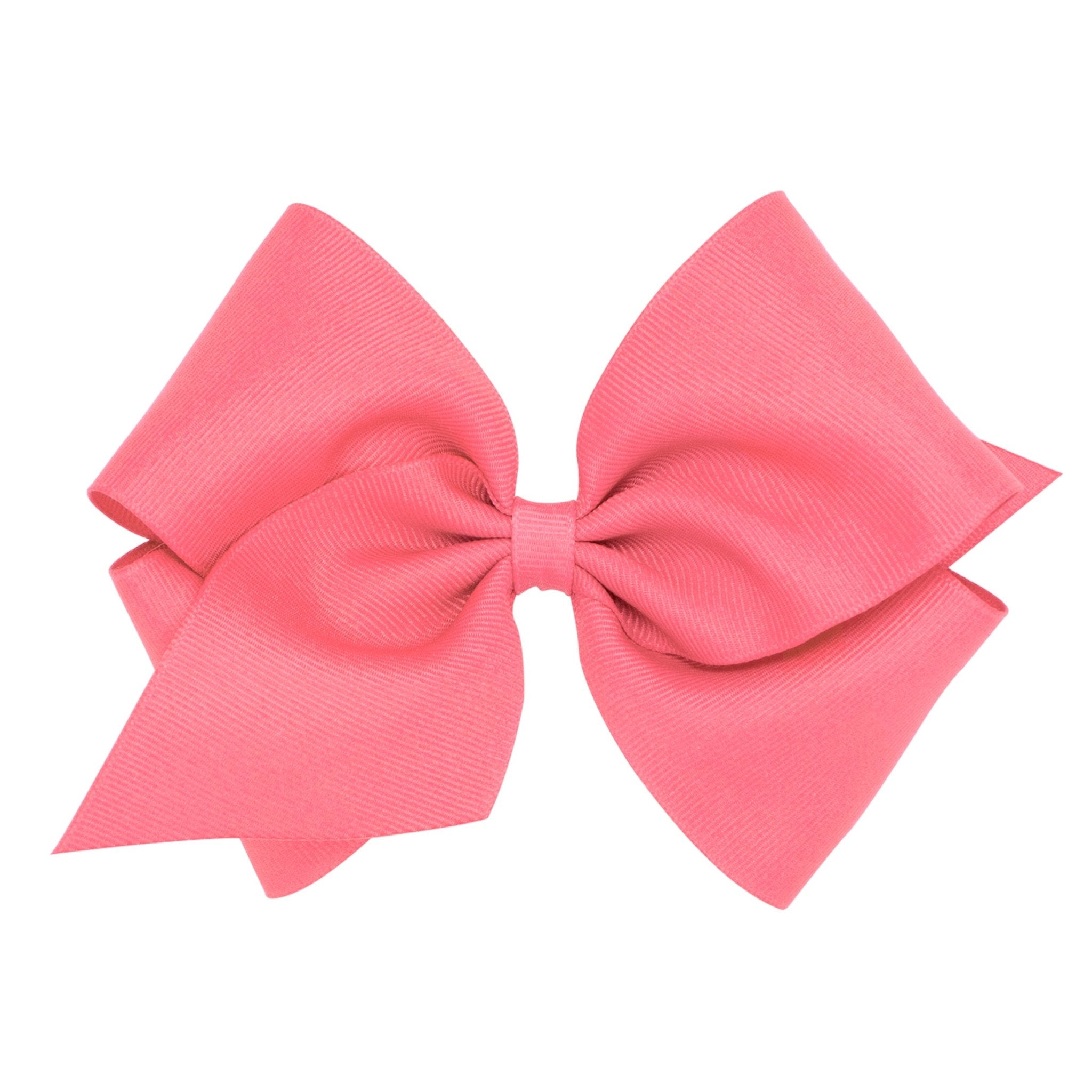 Mini King Grosgrain Bow - Coral Rose Kids Hair Accessories Wee Ones