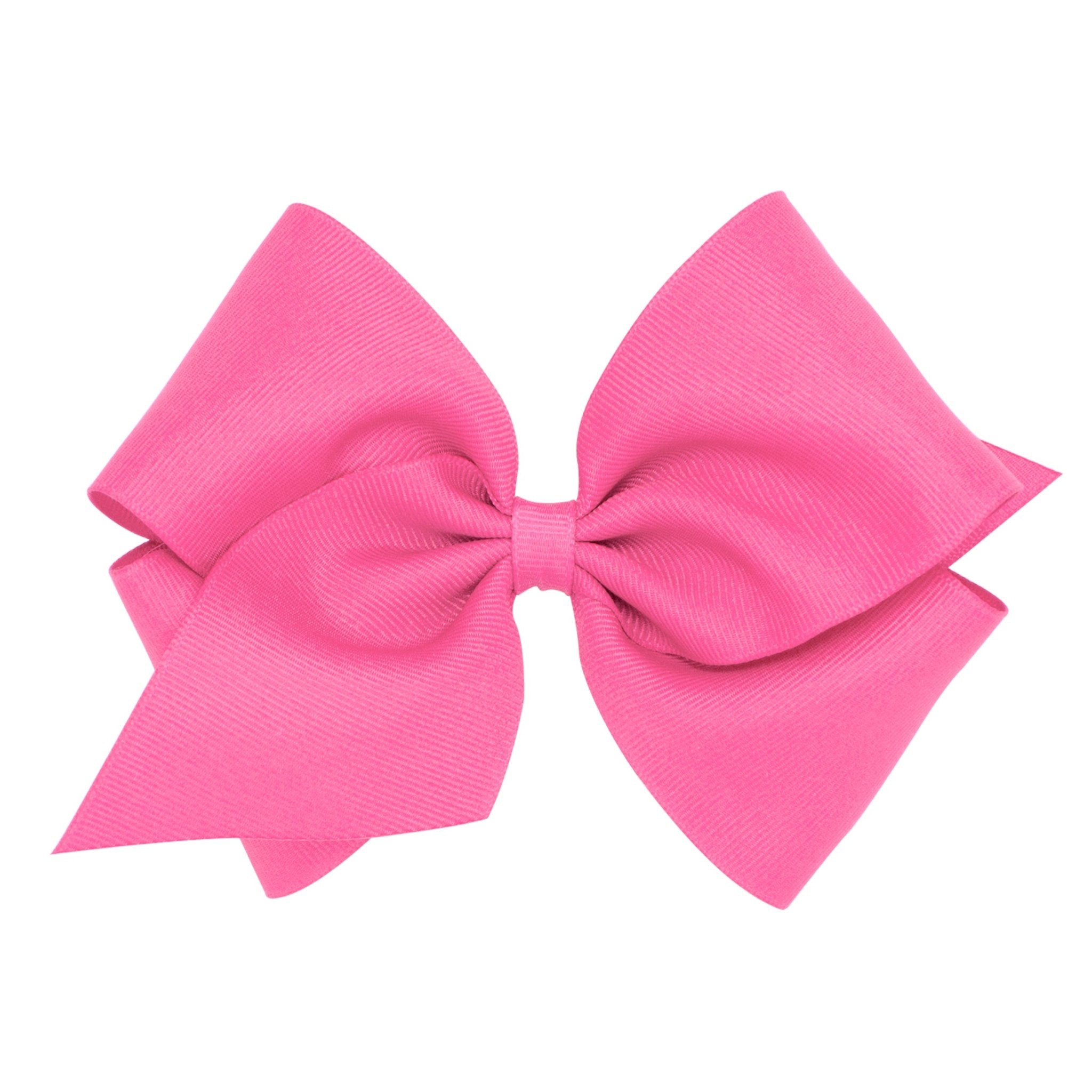 Mini King Grosgrain Bow - Hot Pink Kids Hair Accessories Wee Ones