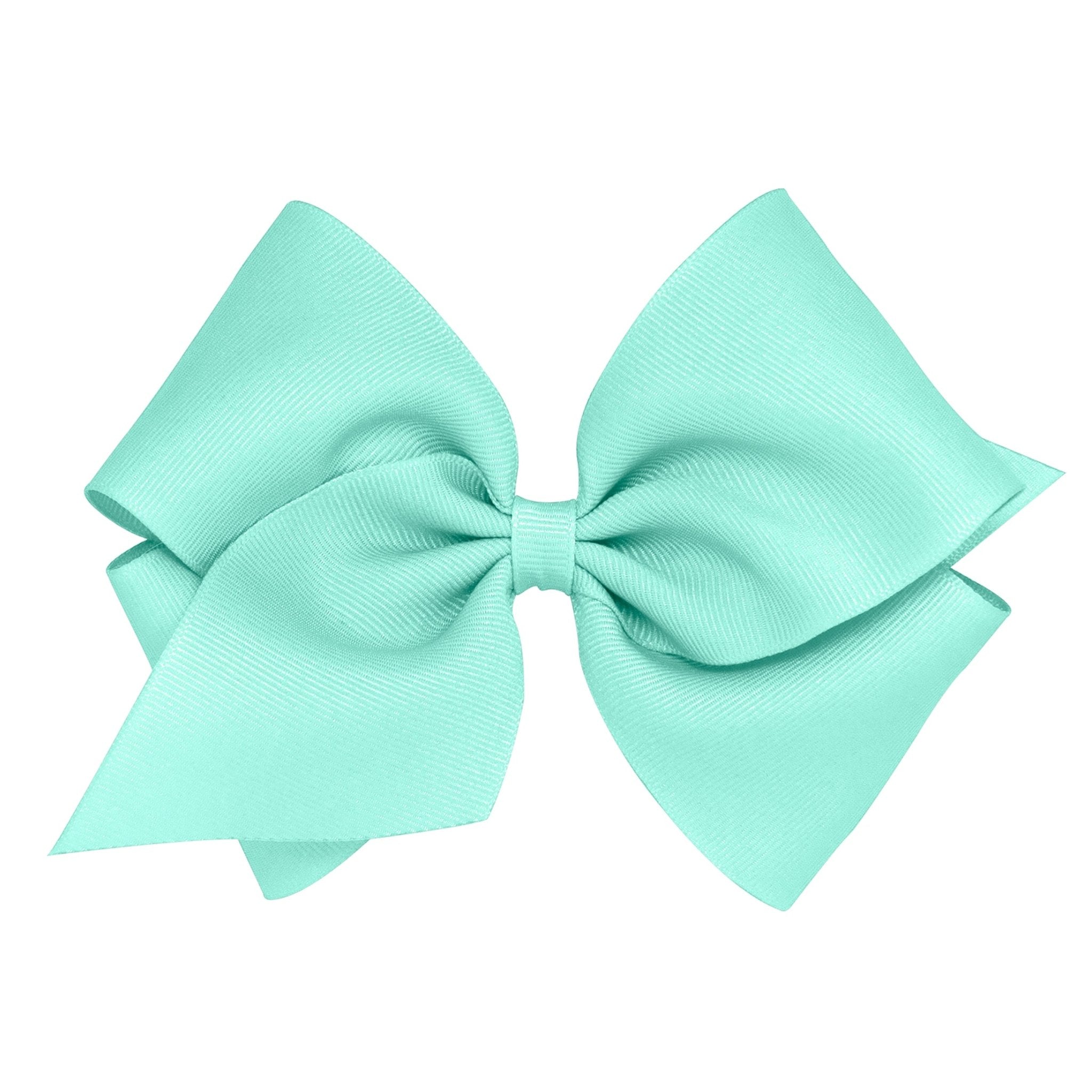 Mini King Grosgrain Bow - New Aqua Kids Hair Accessories Wee Ones