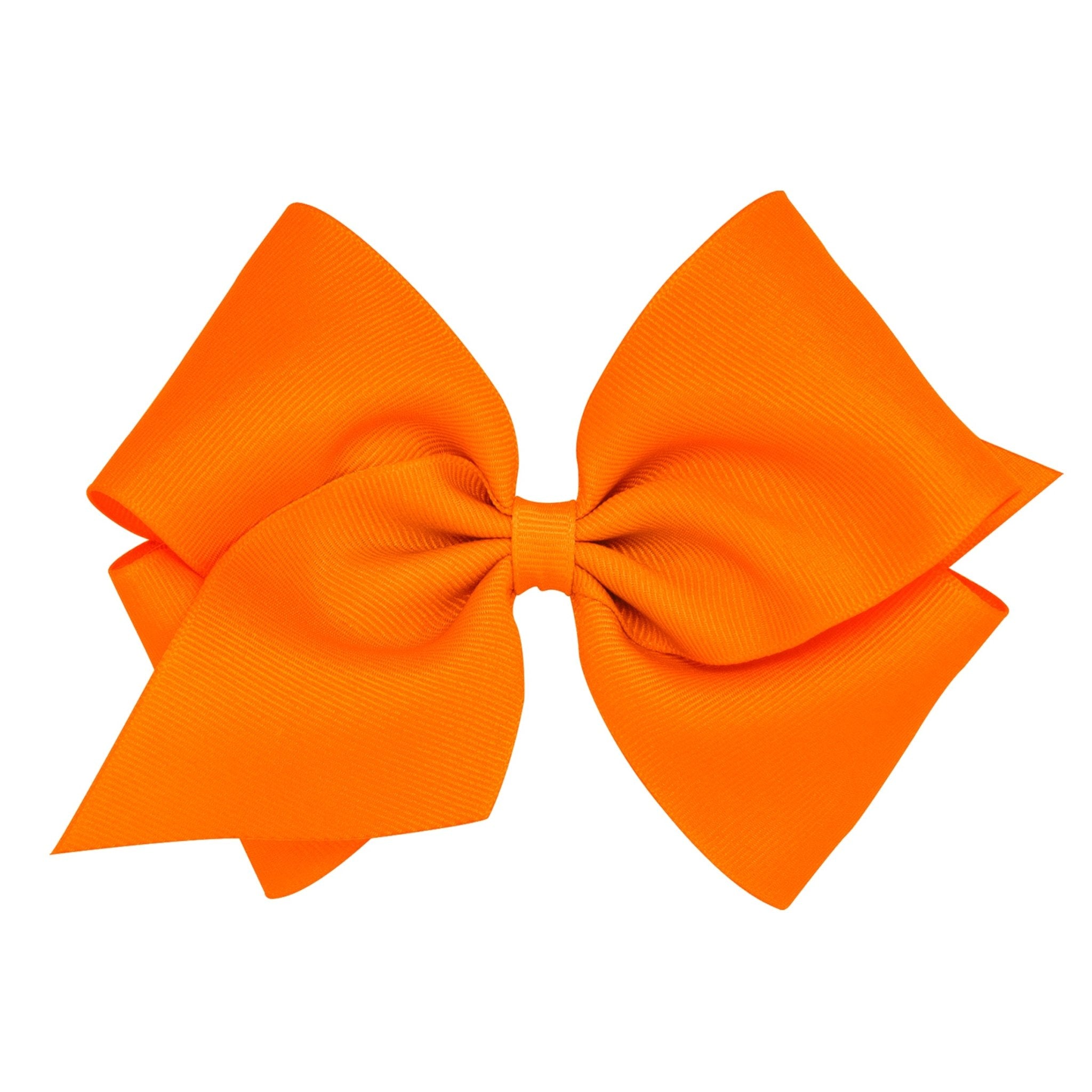 Mini King Grosgrain Bow - Orange Kids Hair Accessories Wee Ones