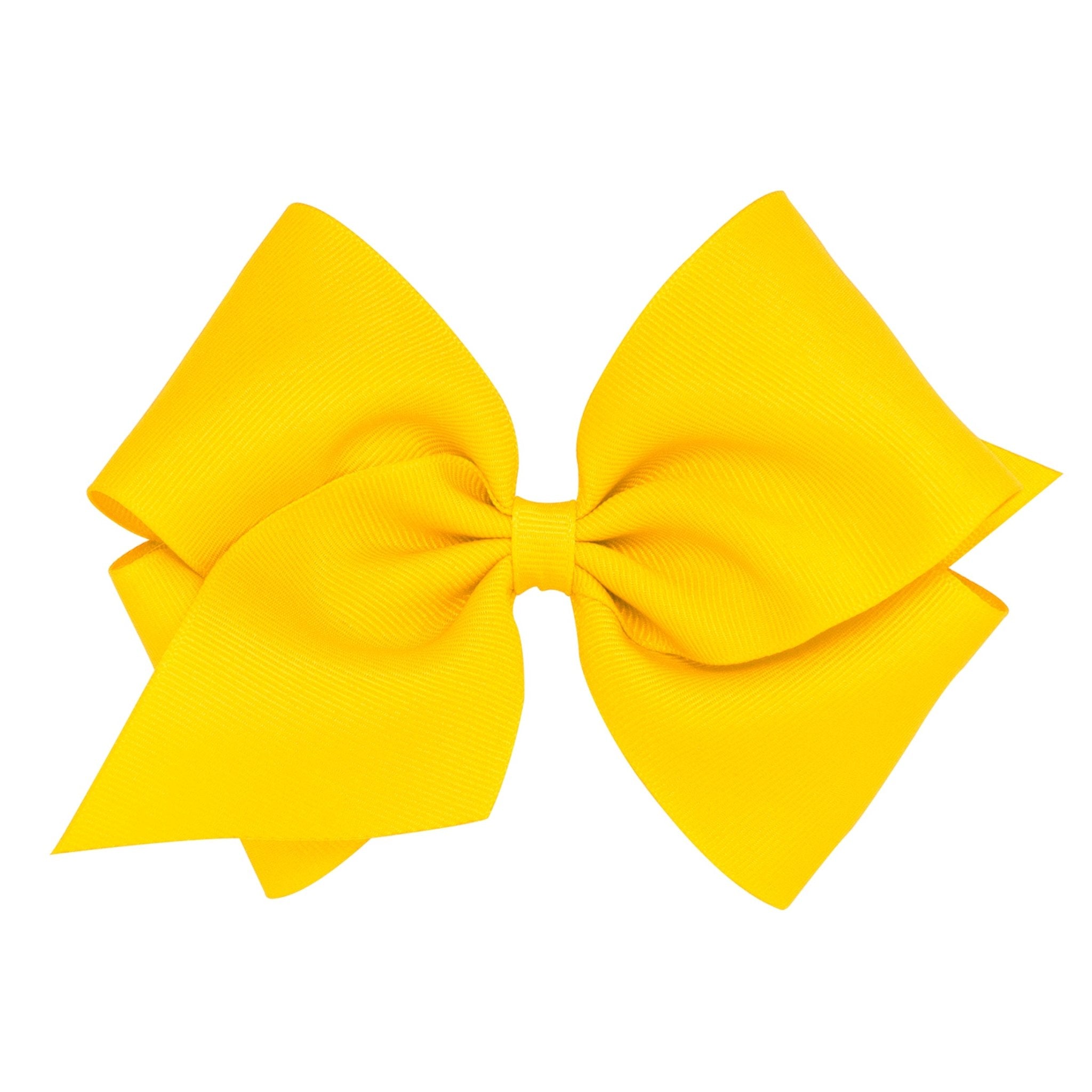 Mini King Grosgrain Bow - Yellow Kids Hair Accessories Wee Ones