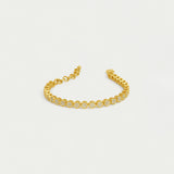 Mirabeau Pave Bracelet - Gold - White Topaz Bracelets Dean Davidson