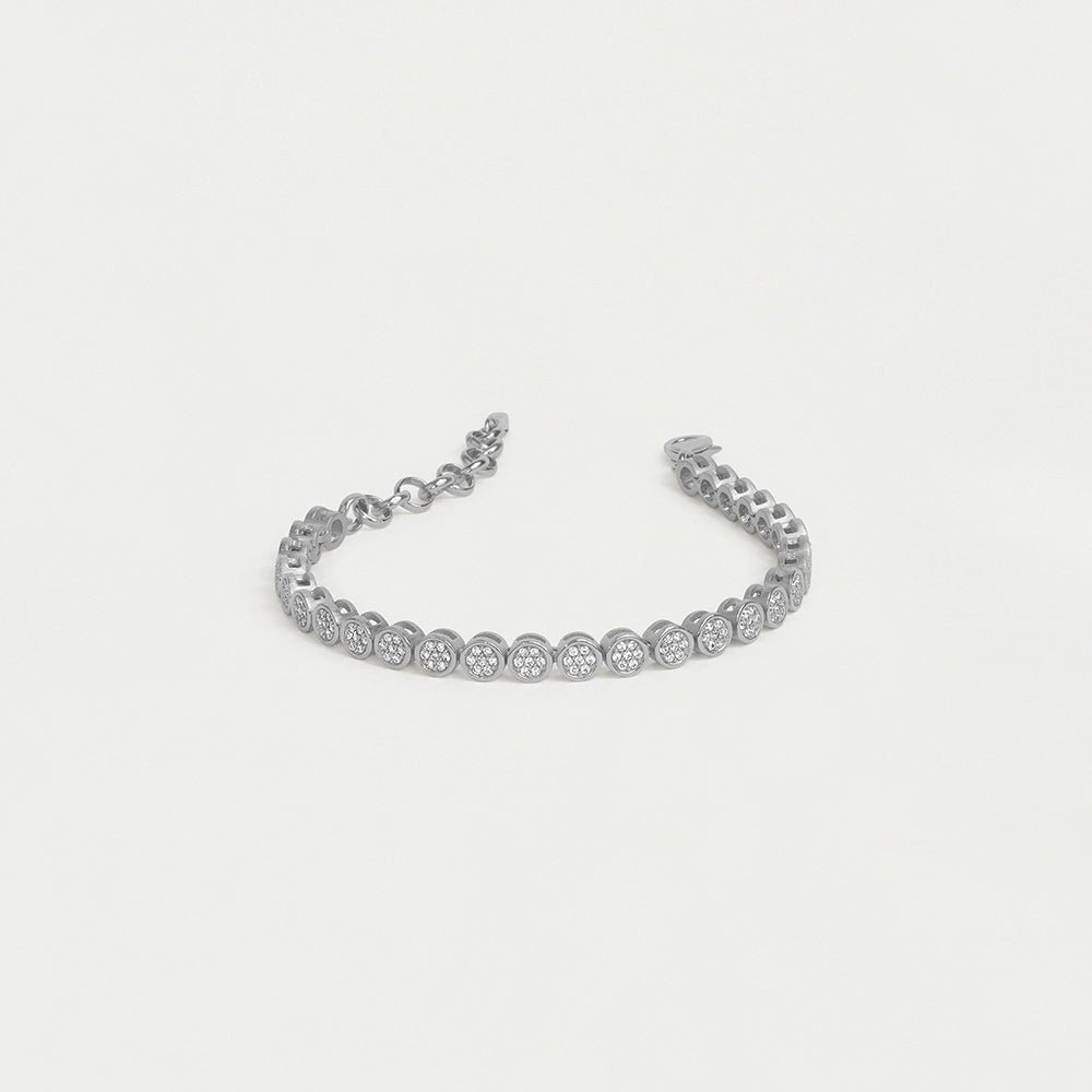 Mirabeau Pave Bracelet - Silver - White Topaz Bracelets Dean Davidson