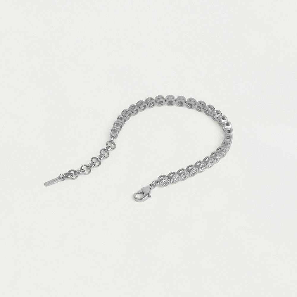 Mirabeau Pave Bracelet - Silver - White Topaz Bracelets Dean Davidson