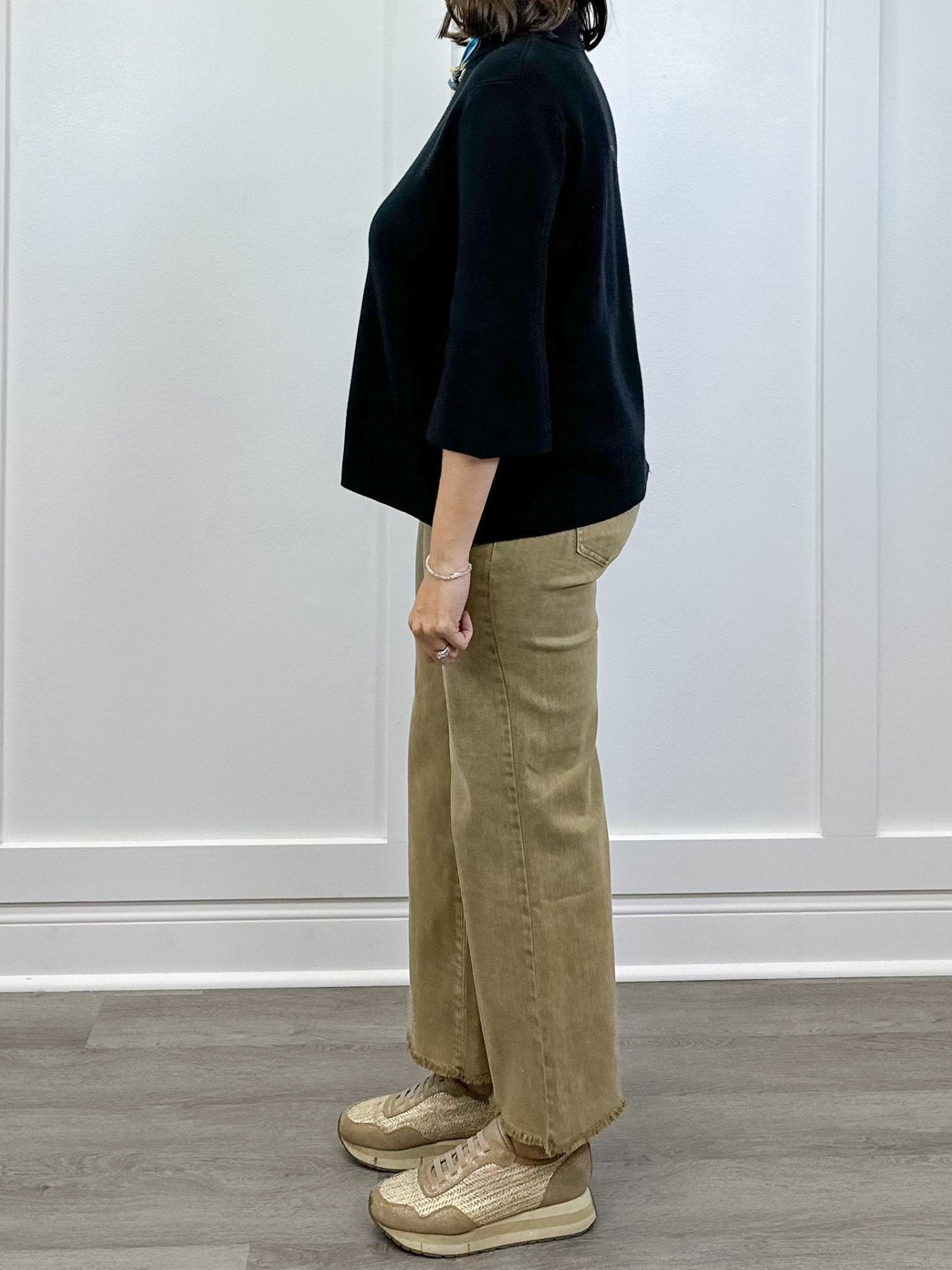 Mock Neck Pull Over Sweater - Black Sweaters FATE