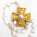 Mother of Pearl with Pearl Anna Cross Necklaces Hidden Truth Jewelry