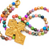 Multicolored Sea Jasper with Amy Cross Necklaces Hidden Truth Jewelry