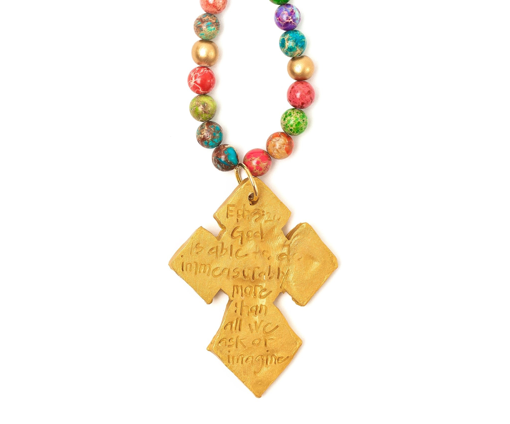 Multicolored Sea Jasper with Amy Cross Necklaces Hidden Truth Jewelry