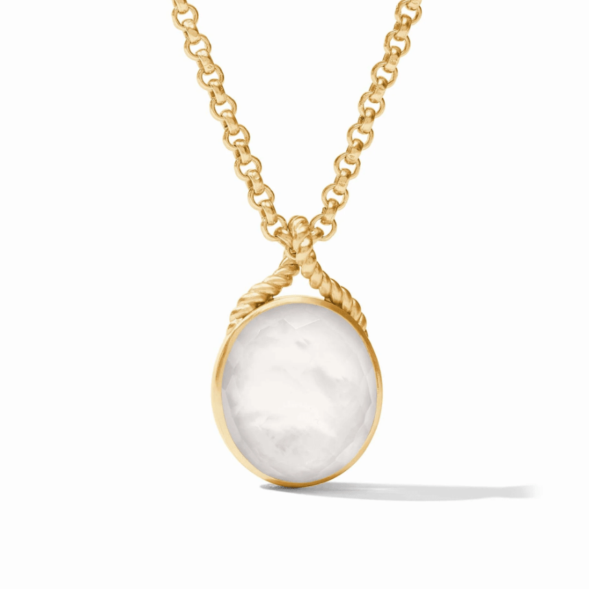 Nassau Stone Pendant - Iridescent Clear Crystal Necklaces Julie Vos