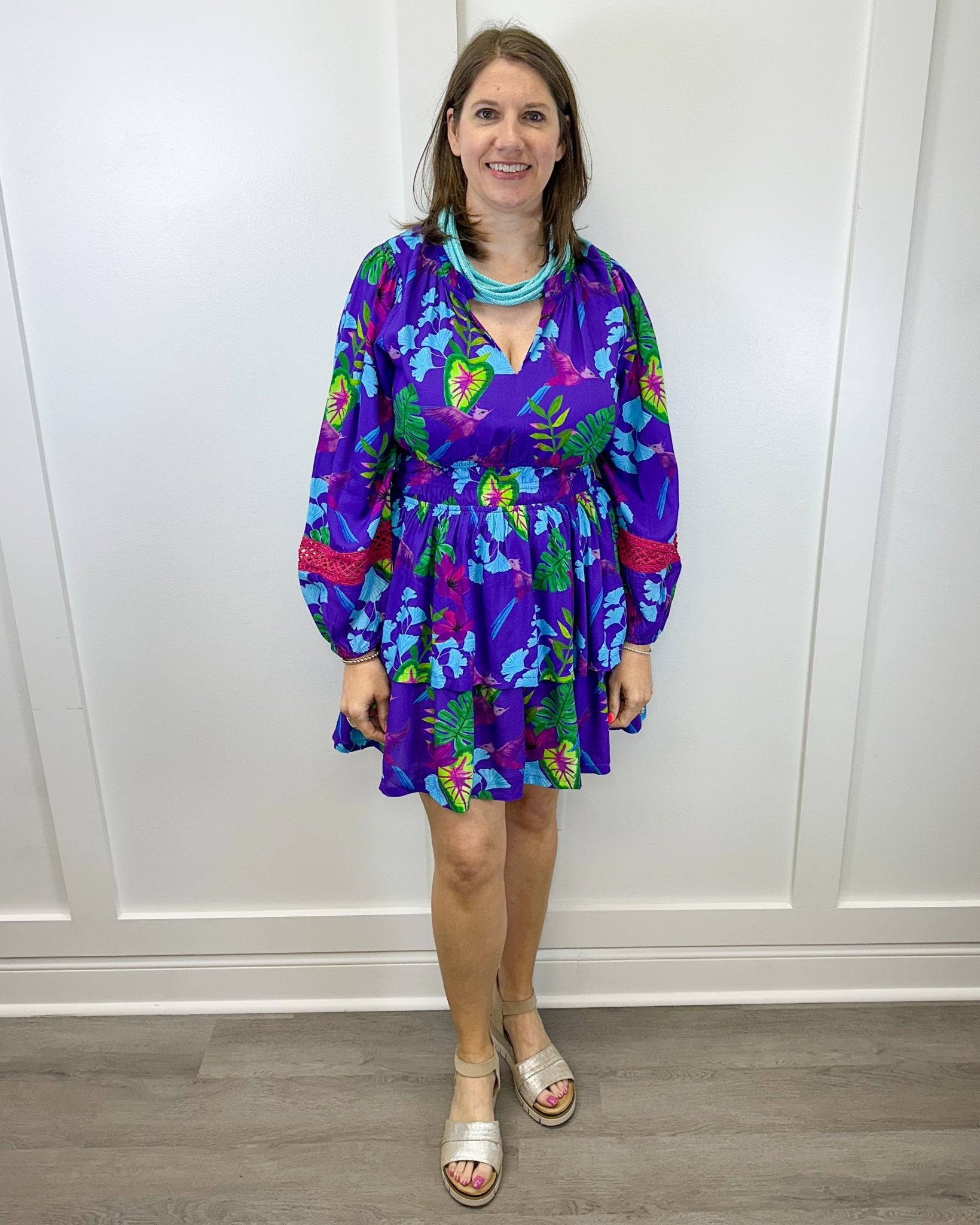 Natali Mini Dress - Violet Seas Short Dresses Briton Court