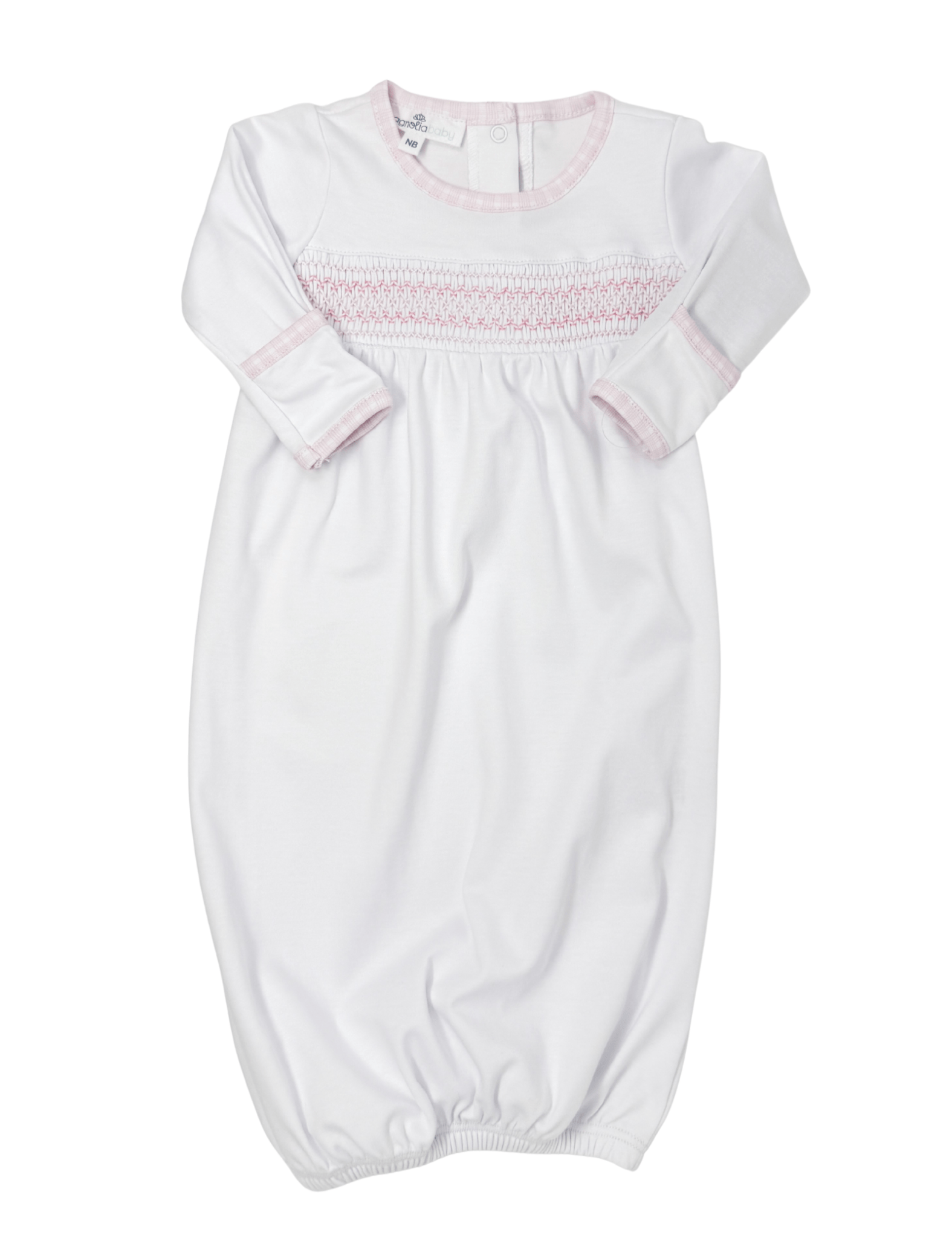 New Beginnings Pink Smocked Gathered Gown - Pink - Sugar Babies Children's Boutique/Meg's Shoppe