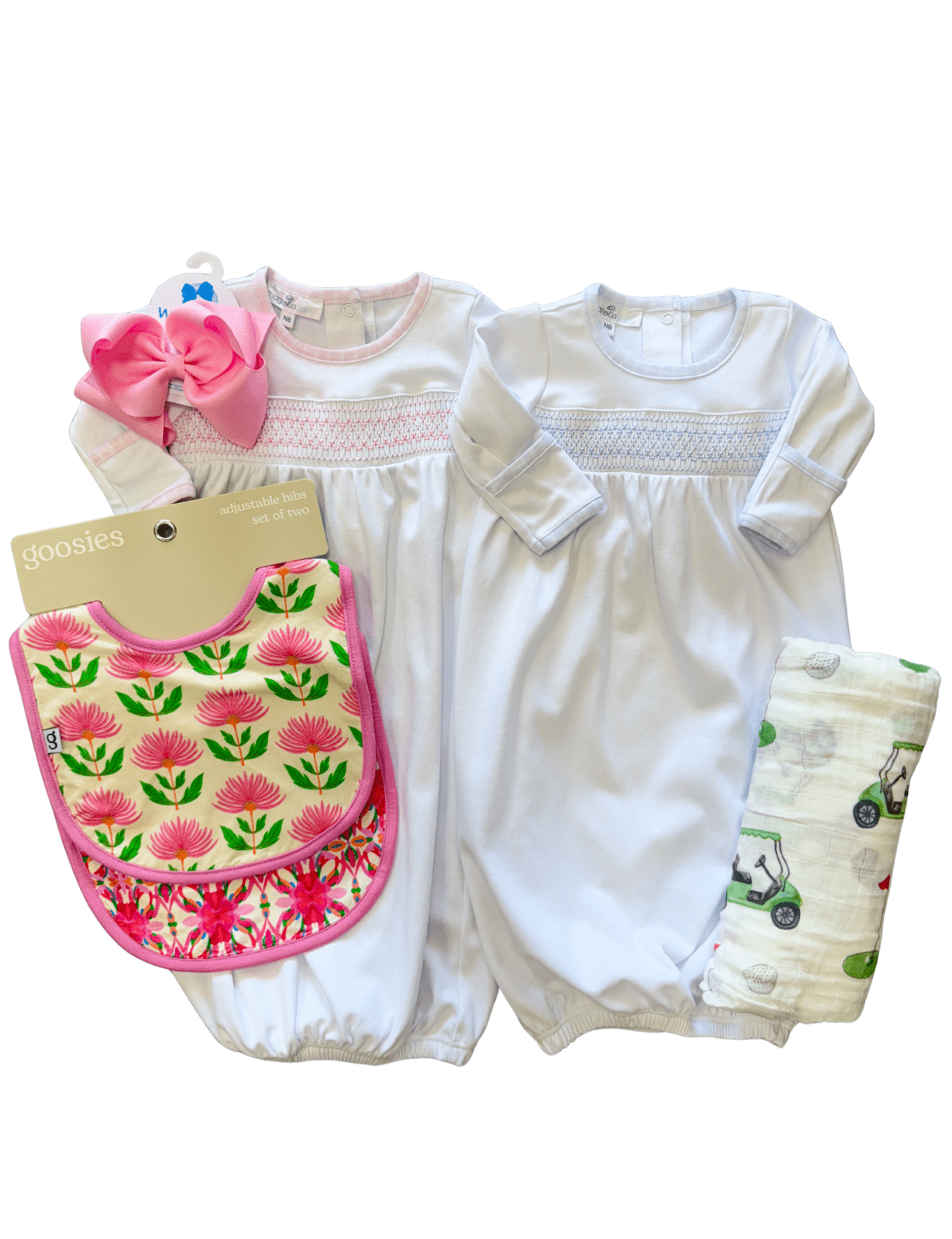 New Beginnings Pink Smocked Gathered Gown - Pink - Sugar Babies Children's Boutique/Meg's Shoppe