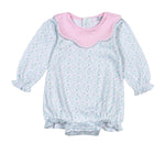 Nicolle Scallop Pima Ruffled Pima Bubble Girls Bubbles + Rompers Baby Loren