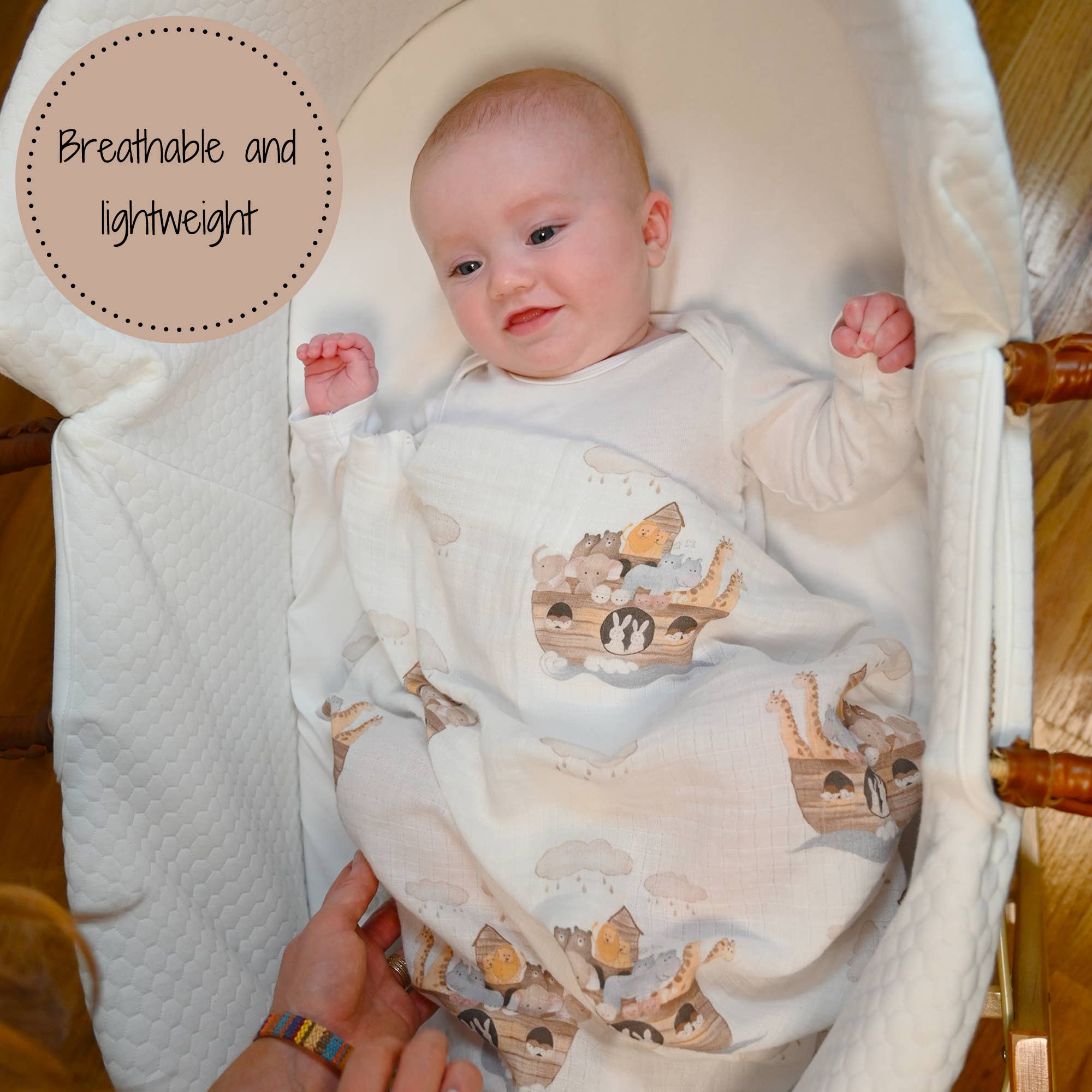 Noah's Ark Baby Swaddle Blanket Baby Accessories LollyBanks