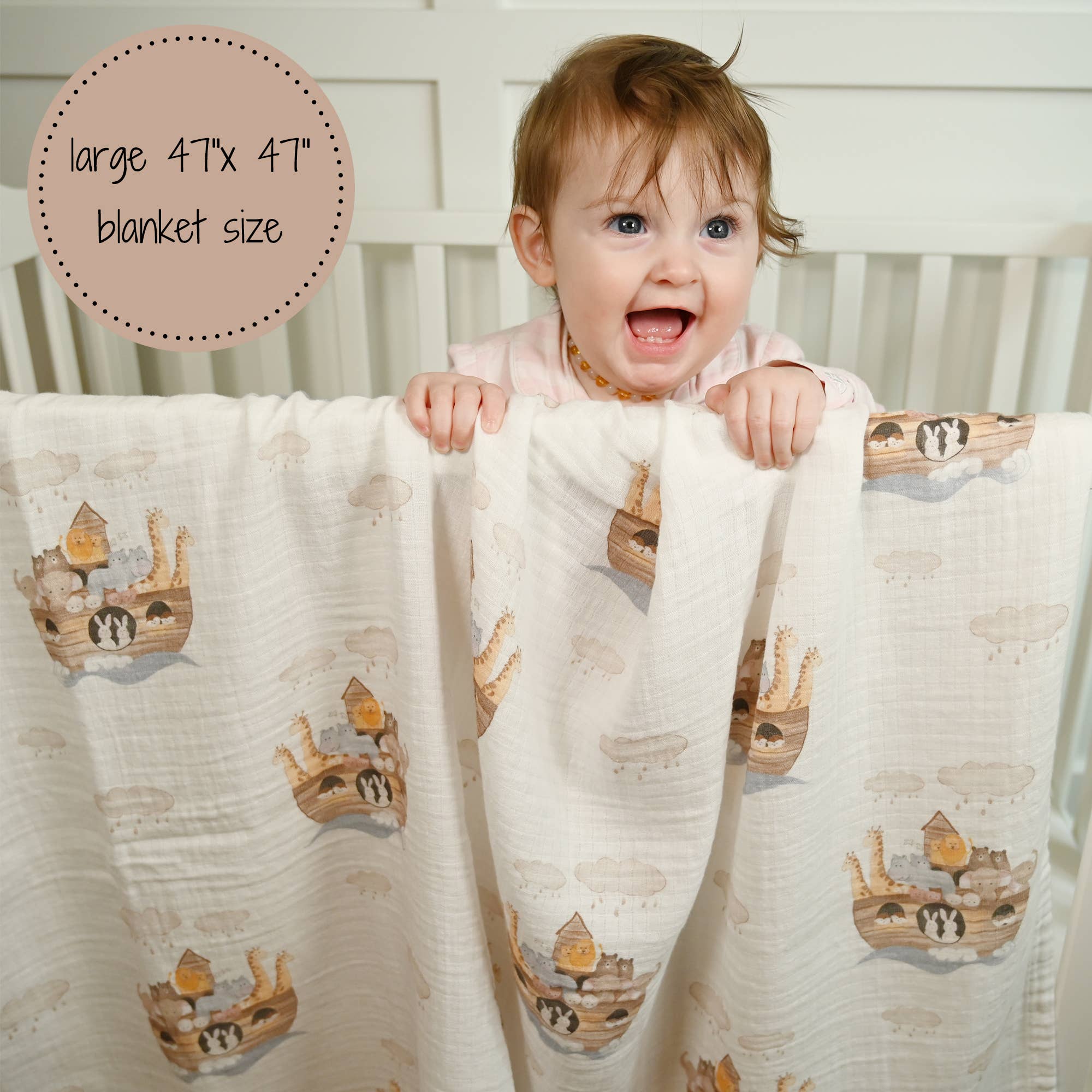 Noah's Ark Baby Swaddle Blanket Baby Accessories LollyBanks