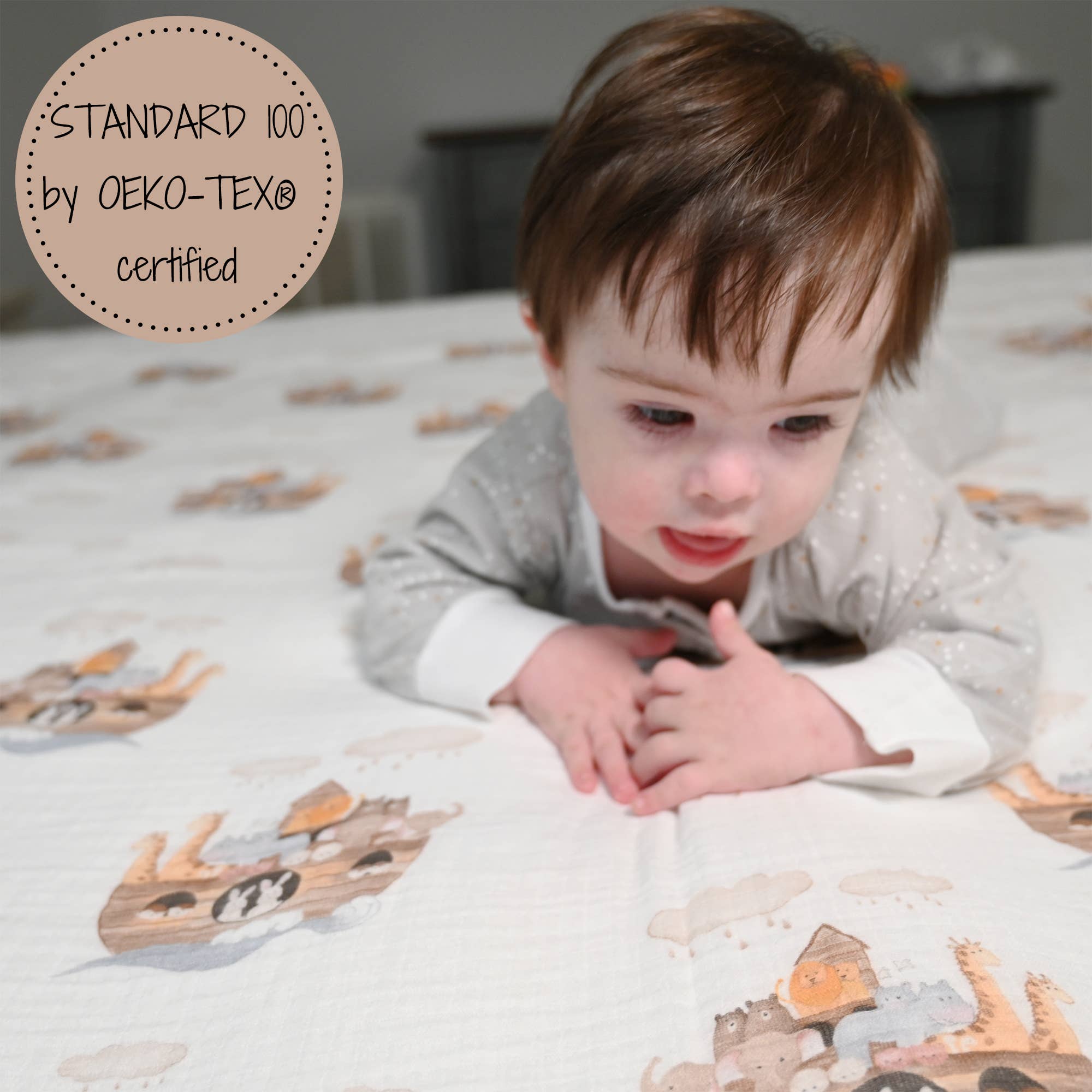 Noah's Ark Baby Swaddle Blanket Baby Accessories LollyBanks