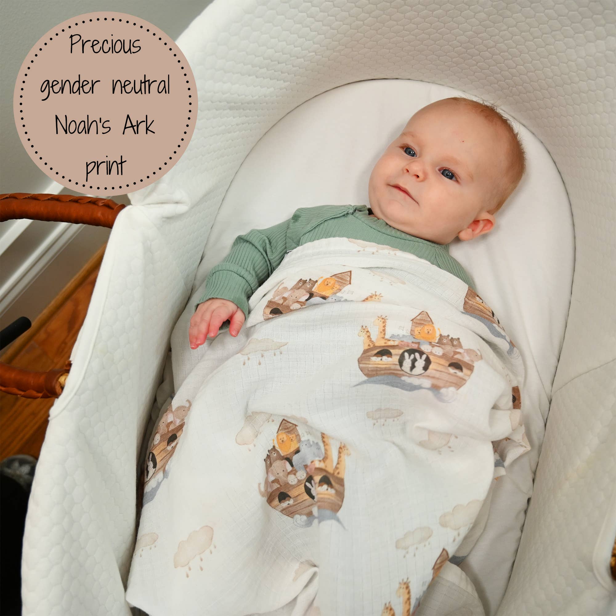 Noah's Ark Baby Swaddle Blanket Baby Accessories LollyBanks