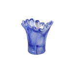 Onda Glass Cobalt Short Vase Home Decor Vietri