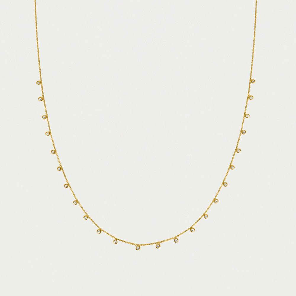 Orsay Charm Necklace - Gold - White Topaz Necklaces Dean Davidson
