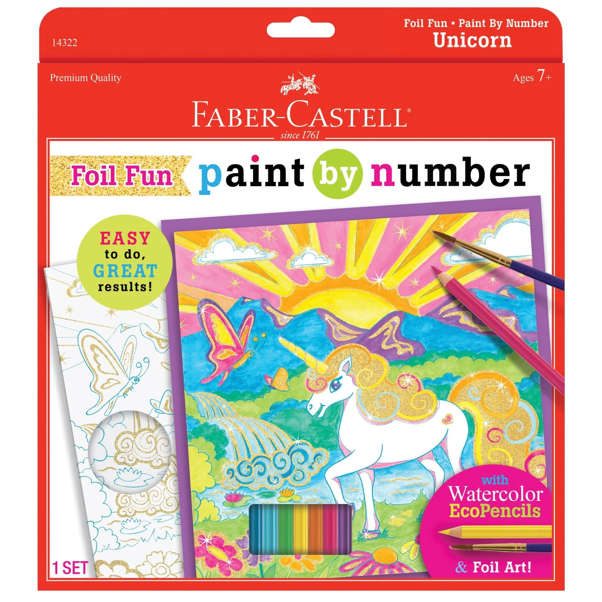 Paint by Number Unicorn Foil Fun Toys Faber Castell