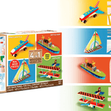 Paint Your Own 4 in 1 Wooden Vehicles Toys Anker Play