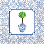 Paper Cocktail Napkins Pack of 20 Blue Topiary Kitchen + Entertaining Boston International