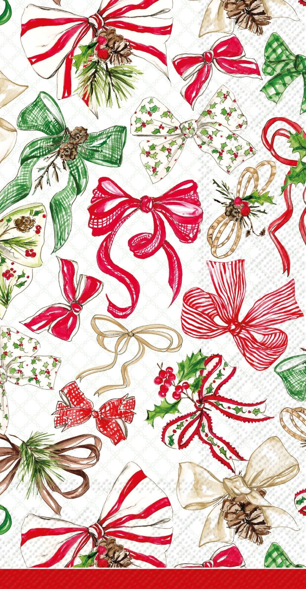 Paper Guest Towels - Christmas Bows Christmas Kitchen + Entertaining Boston International