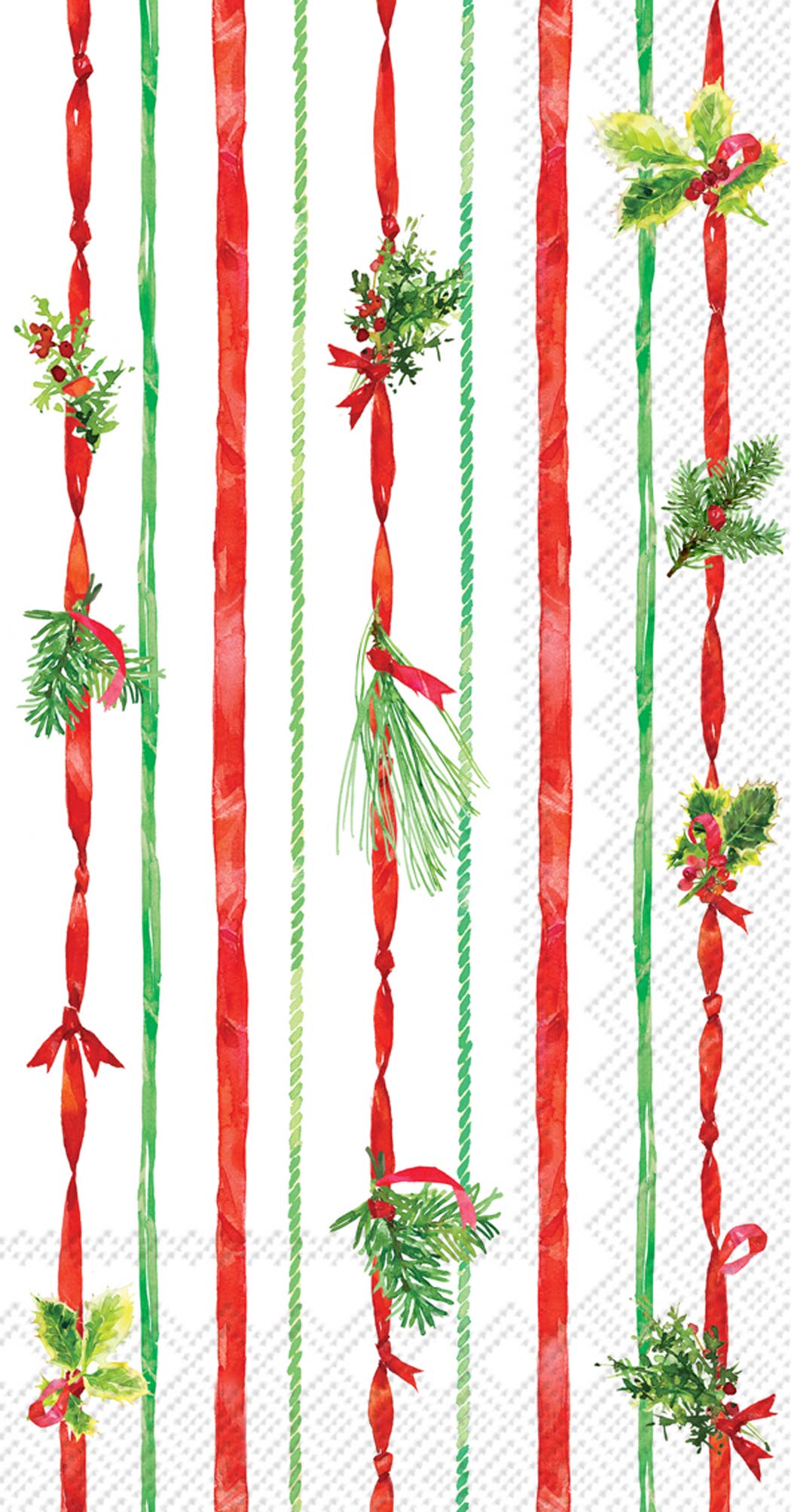 Paper Guest Towels - Ribbon Stripe Christmas Kitchen + Entertaining Boston International