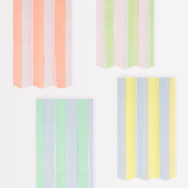 Pastel Stripe Guest Towels Kitchen + Entertaining Meri Meri