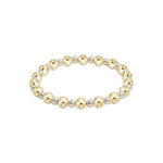 Pearl Grateful Pattern 4mm Bead Bracelet - 6mm Gold Bracelets enewton