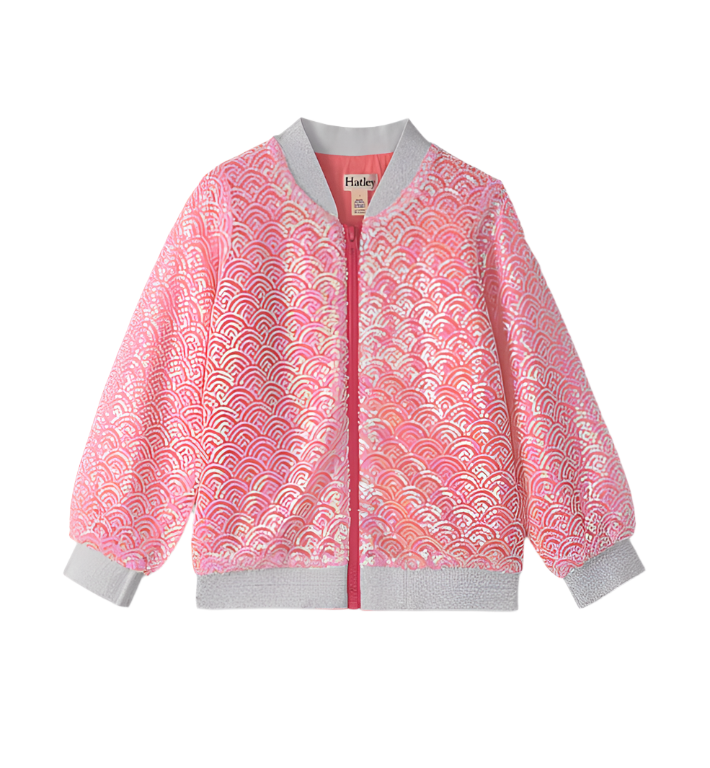 Pearl Mermaid Sequins Bomber Jacket Girls Outerwear Hatley