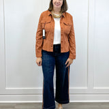 Peplum Hem Trucker Jacket - Ginger Spice Outerwear Liverpool