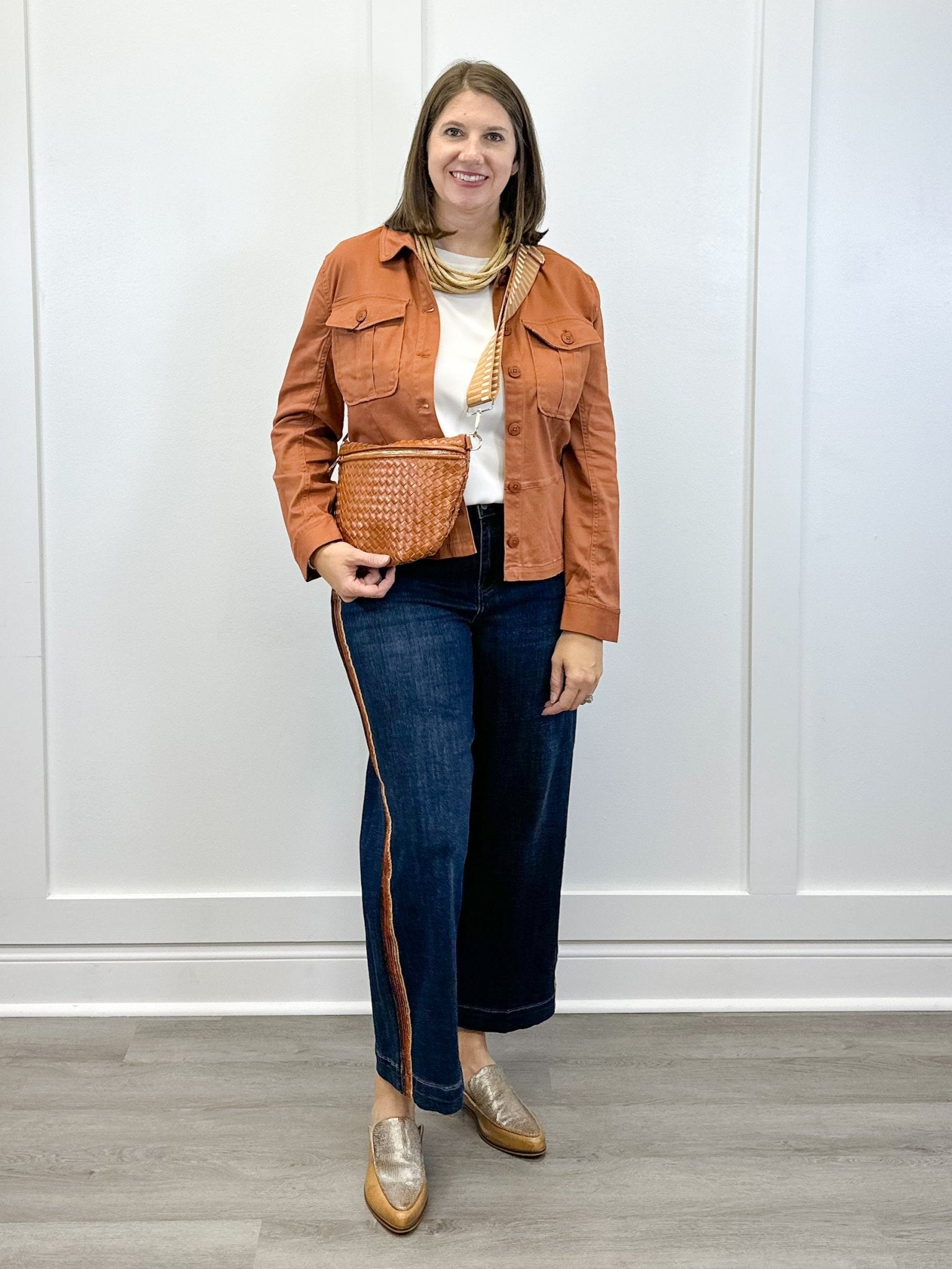 Peplum Hem Trucker Jacket - Ginger Spice Outerwear Liverpool