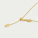 Petit Pave Mini Tube Necklace - Gold/White Topaz Necklaces Dean Davidson