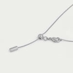 Petit Pave Mini Tube Necklace - Silver/White Topaz Necklaces Dean Davidson