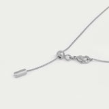 Petit Pave Mini Tube Necklace - Silver/White Topaz Necklaces Dean Davidson