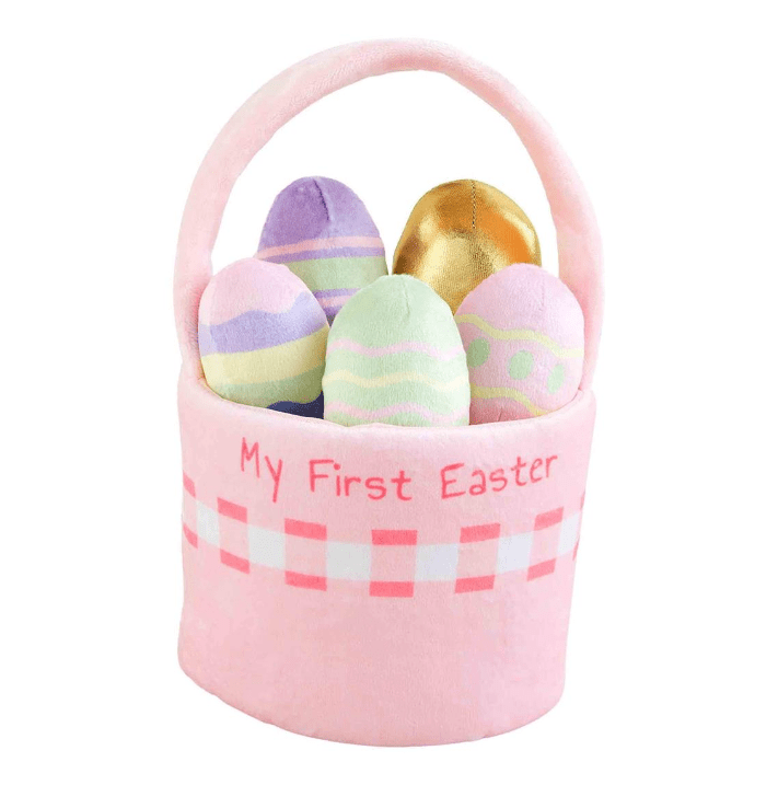 Pink My First Easter Basket Plush Set Seasonal Mudpie