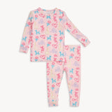Pink Party Animals Glow in the Dark Modal L/S PJ Kids Pajamas Magnetic Me