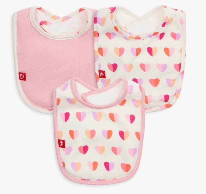 Pink XOXO Modal Bib 3-Pack Baby Accessories Magnetic Me
