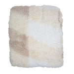 Plaid Sherpa Throw Blankets Textiles Arkwright Home Tan Check