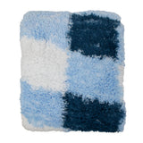 Plaid Sherpa Throw Blankets Textiles Arkwright Home Blue Check