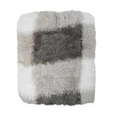 Plaid Sherpa Throw Blankets Textiles Arkwright Home Gray Check