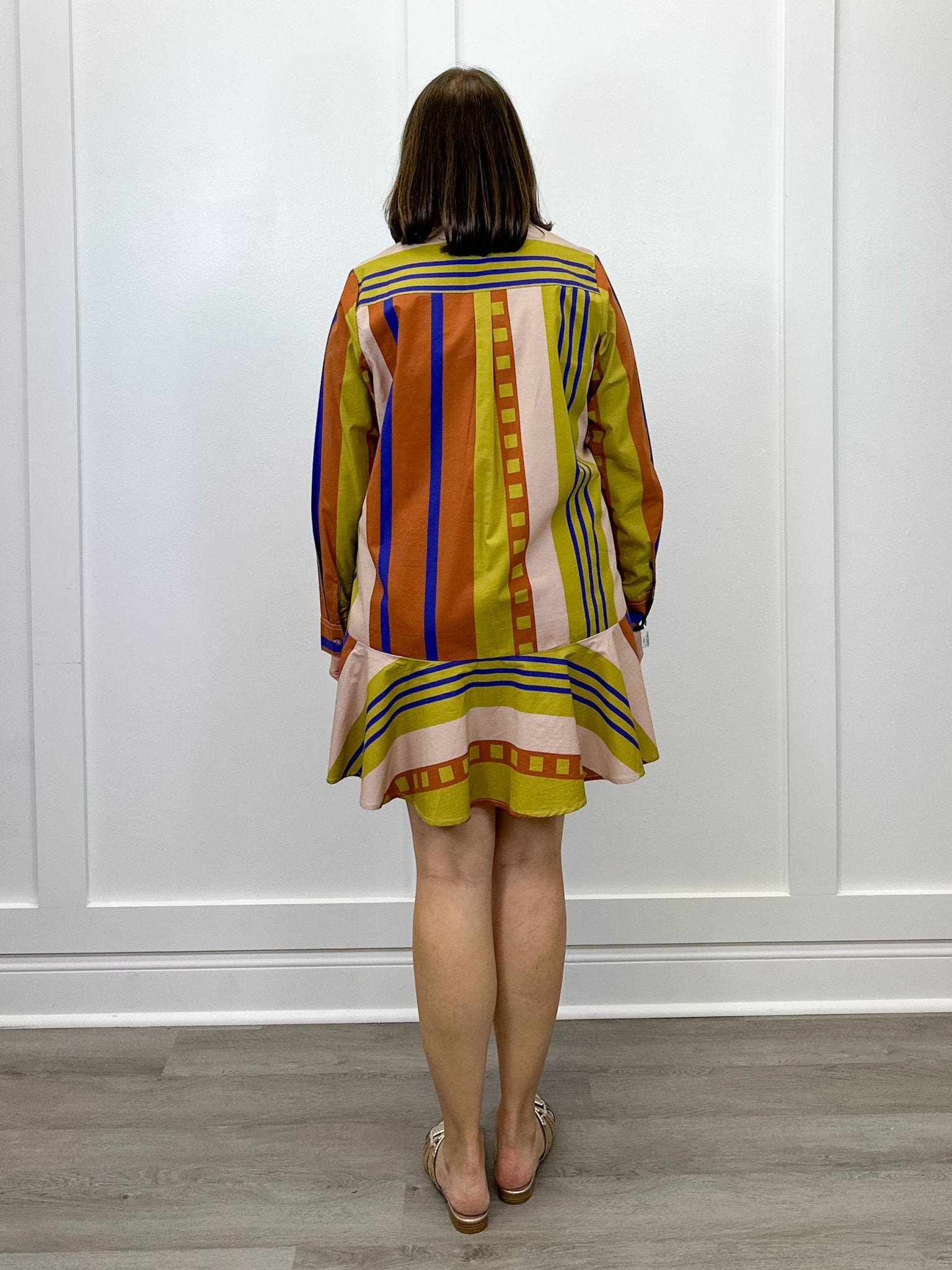 Polly Dress - Maple Stripes Short Dresses Livro