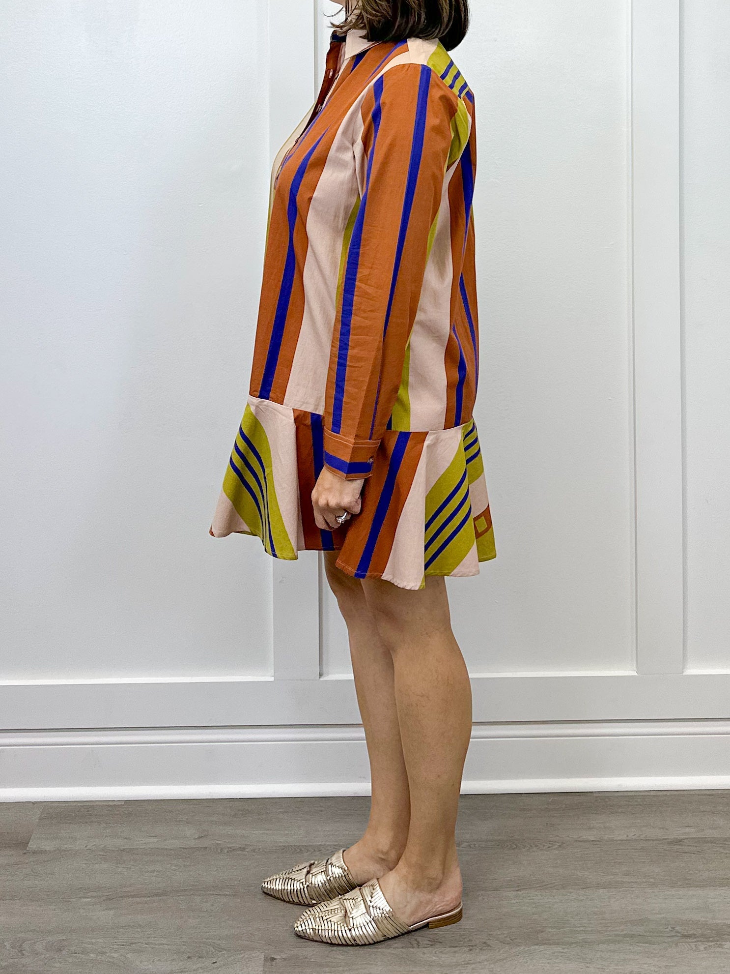 Polly Dress - Maple Stripes Short Dresses Livro