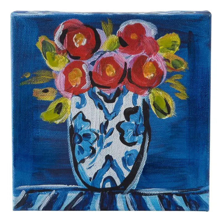 Poppies Blue & White Vase Canvas Home Decor Glory Haus
