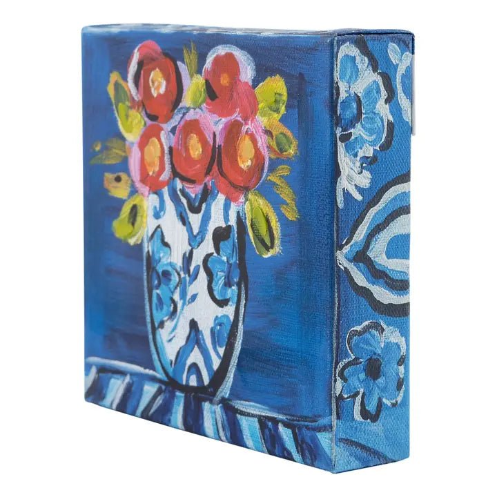 Poppies Blue & White Vase Canvas Home Decor Glory Haus