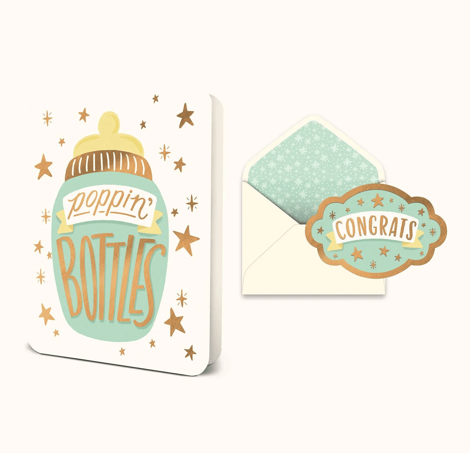 Poppin Bottles Deluxe Greeting Card Paper Goods Studio Oh!