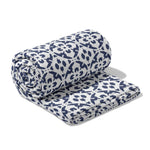 Porto Tiles Navy Fleece Blanket: One Size Textiles Laura Park Designs