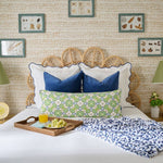 Porto Tiles Navy Fleece Blanket: One Size Textiles Laura Park Designs