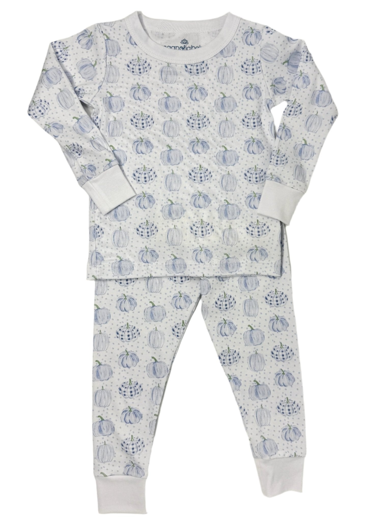 Precious Pumpkins L/S Pajamas - Lt. Blue Kids Pajamas Magnolia Baby